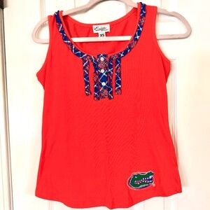 University of Florida Gators - XS - NWT - Orange and Blue Tank Top with Plaid
